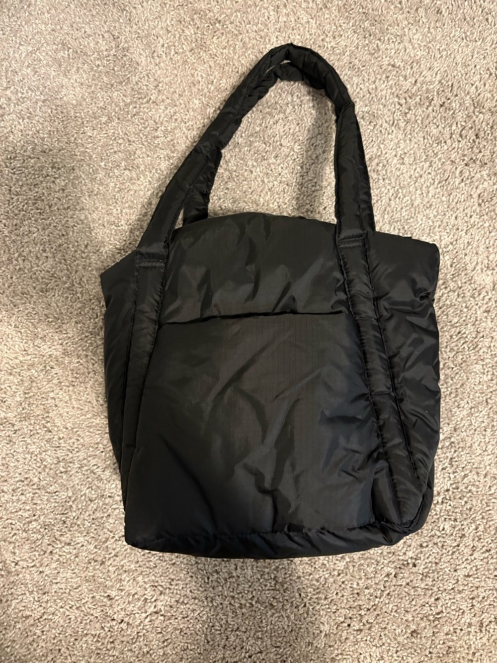 BAGGU Black Mini Puffy Tote